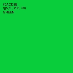 #0ACD3B - Green Color Image