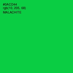 #0ACD44 - Malachite Color Image