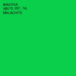 #0ACF4A - Malachite Color Image