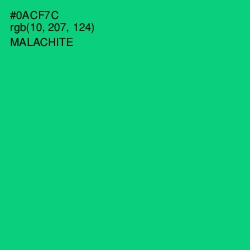 #0ACF7C - Malachite Color Image