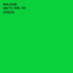 #0AD03B - Green Color Image