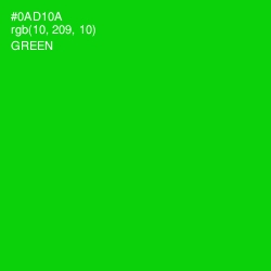 #0AD10A - Green Color Image