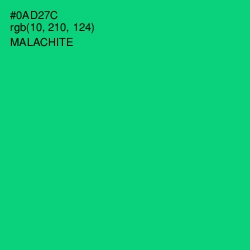 #0AD27C - Malachite Color Image