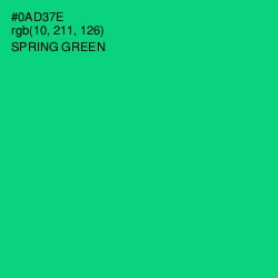 #0AD37E - Spring Green Color Image