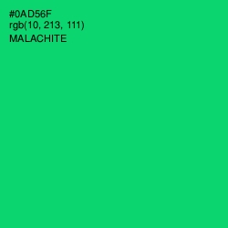 #0AD56F - Malachite Color Image