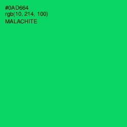#0AD664 - Malachite Color Image