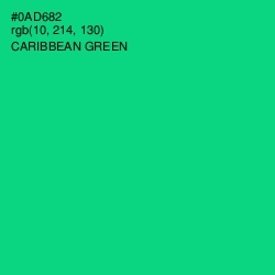 #0AD682 - Caribbean Green Color Image