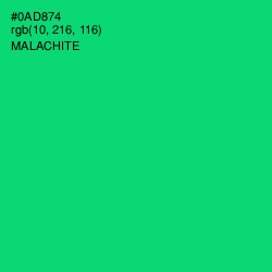 #0AD874 - Malachite Color Image