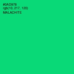#0AD978 - Malachite Color Image