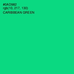 #0AD982 - Caribbean Green Color Image