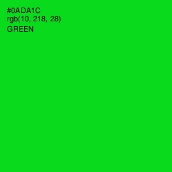 #0ADA1C - Green Color Image