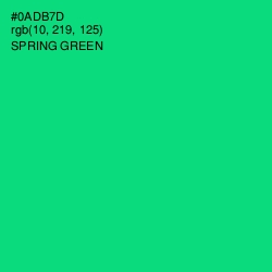 #0ADB7D - Spring Green Color Image