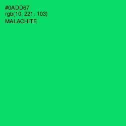 #0ADD67 - Malachite Color Image
