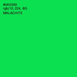 #0AE050 - Malachite Color Image