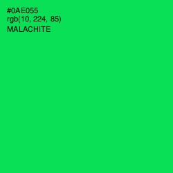 #0AE055 - Malachite Color Image