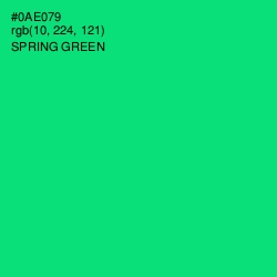 #0AE079 - Spring Green Color Image