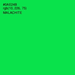 #0AE24B - Malachite Color Image