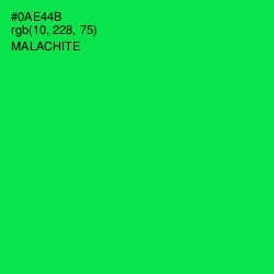 #0AE44B - Malachite Color Image