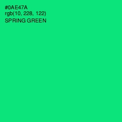 #0AE47A - Spring Green Color Image