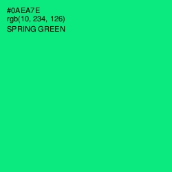 #0AEA7E - Spring Green Color Image