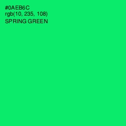 #0AEB6C - Spring Green Color Image