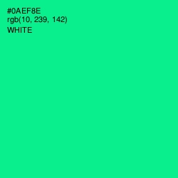 #0AEF8E - Caribbean Green Color Image