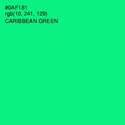 #0AF181 - Caribbean Green Color Image