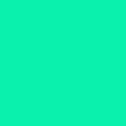 #0AF1AE - Caribbean Green Color Image