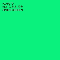 #0AF27D - Spring Green Color Image
