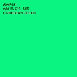 #0AF481 - Caribbean Green Color Image