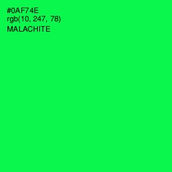 #0AF74E - Malachite Color Image