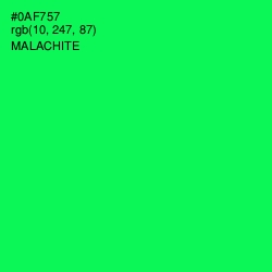 #0AF757 - Malachite Color Image