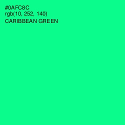 #0AFC8C - Caribbean Green Color Image