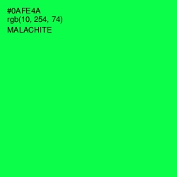 #0AFE4A - Malachite Color Image