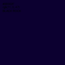 #0B002F - Black Rock Color Image