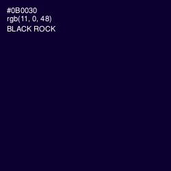 #0B0030 - Black Rock Color Image