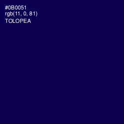 #0B0051 - Tolopea Color Image