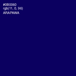 #0B0060 - Arapawa Color Image