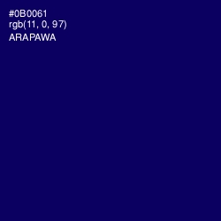 #0B0061 - Arapawa Color Image