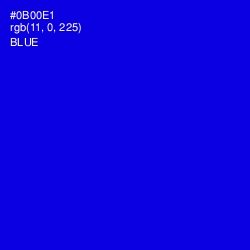 #0B00E1 - Blue Color Image