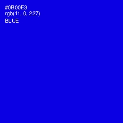 #0B00E3 - Blue Color Image