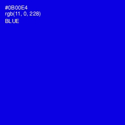 #0B00E4 - Blue Color Image