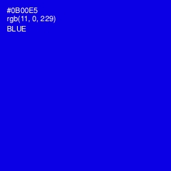 #0B00E5 - Blue Color Image