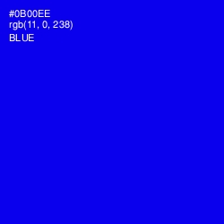 #0B00EE - Blue Color Image