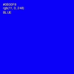 #0B00F8 - Blue Color Image