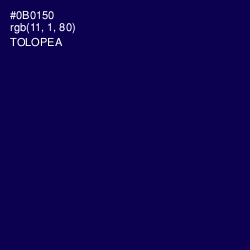 #0B0150 - Tolopea Color Image