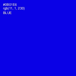 #0B01E6 - Blue Color Image