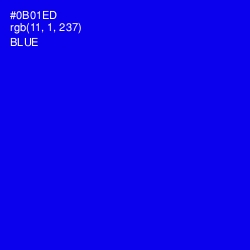 #0B01ED - Blue Color Image