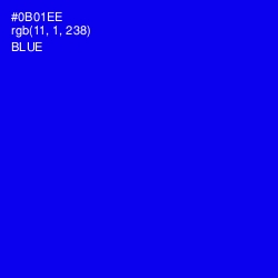 #0B01EE - Blue Color Image