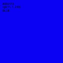 #0B01F3 - Blue Color Image